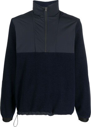 Half-Zip Panelled Jumper