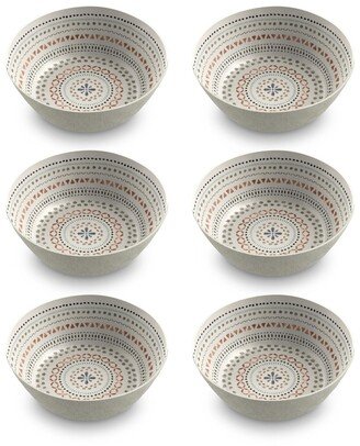 7.5 Desert Mandala 6-Piece Low Bowl Set, 42 oz