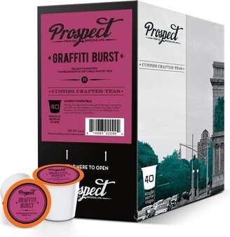 Prospect Tea Co Prospect Tea Pomegranate White Tea Pods Keurig 2.0, Graffiti Burst, 40 count