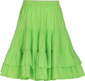 Ruffled Midi Skirt