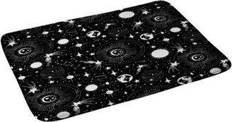 Heather Dutton Solar System Memory Foam Bath Mat Black/White