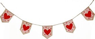 National Tree Company 6 ft. Valentine's Red Hearts and Dots Garland - 6 ft