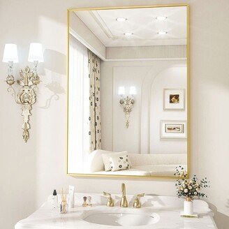 YVANLA Classic Rectangle Bathroom Wall Mirror with Metal Frame