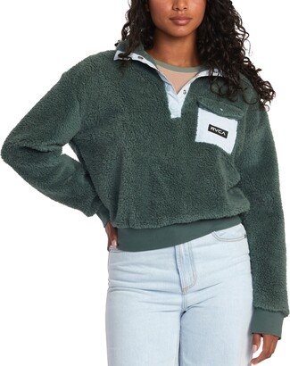 Juniors' Off Grid Faux-Sherpa Fleece Top