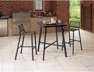 Eila 3-piece Carbon Patio Bar Table Set by Havenside Home