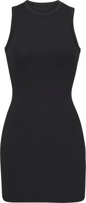 Cotton Rib Tank Dress | Soot