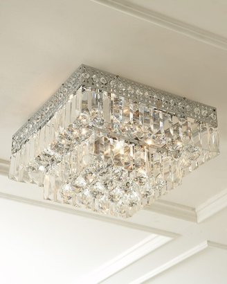 Five-Light Crystal Flush-Mount Ceiling Fixture