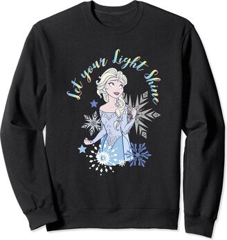 Frozen Elsa Let Your Light Shine Rainbow Snowflake Sweatshirt