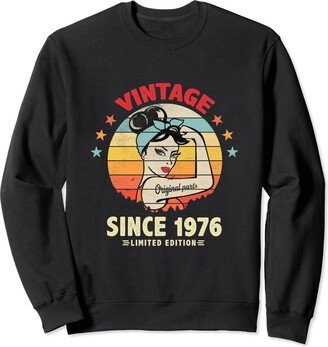 LUCKYSTAR EXPRESS 48th Birthday Women Men Vintage Since 1976 48 Year Old Sweatshirt