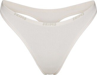 Cotton Logo Dipped Thong | Marble