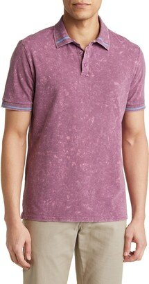 Tipped Acid Wash Performance Jersey Polo