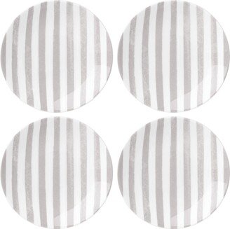 Charlotte Street 4-Piece Tidbit Plate, 1.65 LB, Taupe/Grey