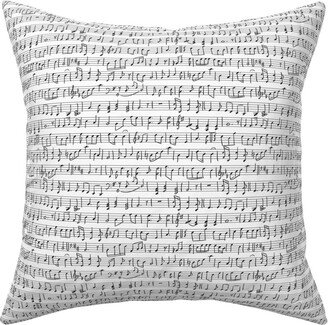 Pillows: Music - Favorite Subject Pillow, Woven, White, 16X16, Double Sided, Black