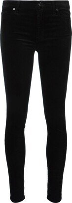 Velvet-Effect Skinny Trousers