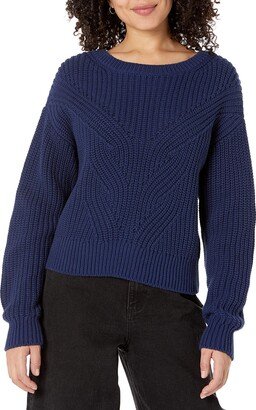 Women's Selena Cable Front Cropped Sweater