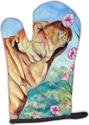 Shar Pei Smell the flowers Oven Mitt