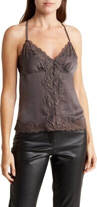 WISHLIST Lace Trim Satin Camisole