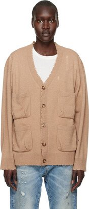 Tan Multipocket Cardigan