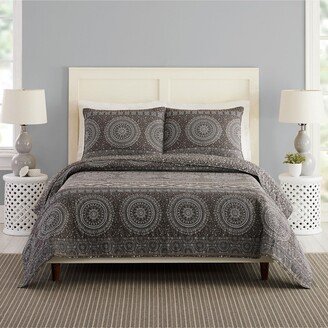 Bandana Medallion 3-Piece Quilt Set, Full/Queen