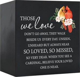 Uv-Printed Cardinal Cremation Shadow Box Urn For Human Ashes | Gifts Memorial Keepsake-AC