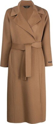 Paltò Belted Wide-Lapel Coat