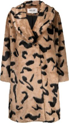 Animal-Print Faux-Fur Coat