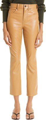 Carly High Waist Kick Flare Faux Leather Pants