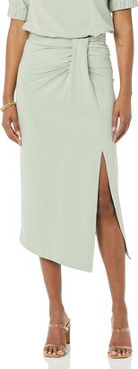 TEREA Women's Laila Faux Wrap Midi Skirt