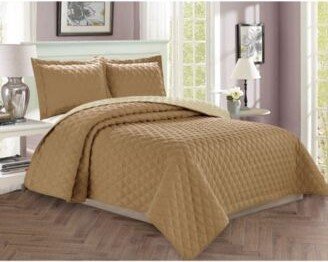 Luxury Diamond Design Quilted Coverlet Sets