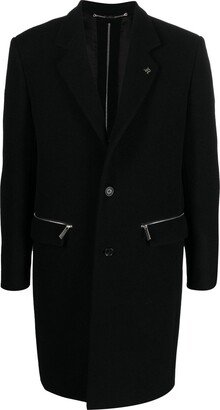 Wool Single-Breasted Coat-AG