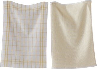 tagltd Classic Terry Dishtowel Set of 2 Yellow