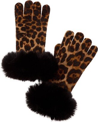 Leopard Print Cashmere Gloves