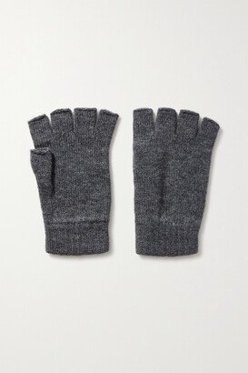 Cashmere Fingerless Gloves - Gray