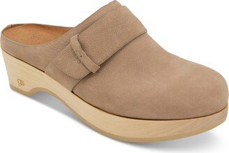 Henley Womens Leather Slip-On Clogs