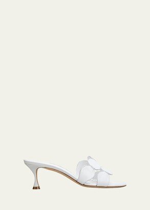 Haribalmu Leather Slide Mules, White