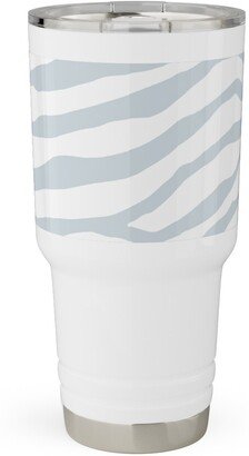 Travel Mugs: Brackenbury Beach Custom - Blue Travel Tumbler, 30Oz, Gray