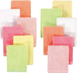 Infant Girl Rayon from Bamboo Woven Washcloths 12pk, Citrus