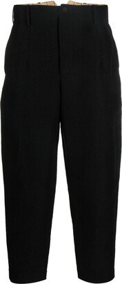 Cropped Tapered Trousers-AZ