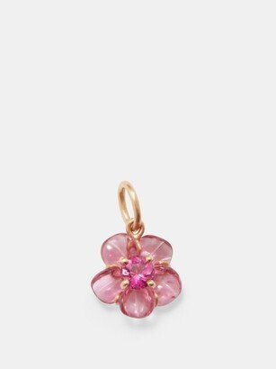 Tropical Flower Tourmaline & 18kt Rose-gold Charm