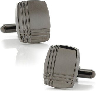 Men's Stainless Steel Tartan Plaid Cufflinks