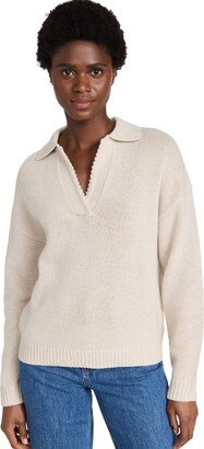 Women's Scallop Polo Sweater