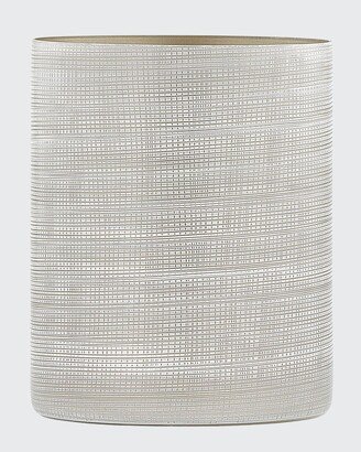 Woven Wastebasket, Platinum