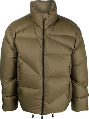 Asymmetric-Quilted Padded Jacket