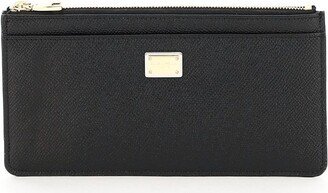 Logo Plaque Zipped Cardholder-AD