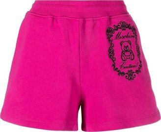 Logo-Embroidered Cotton Shorts-AB