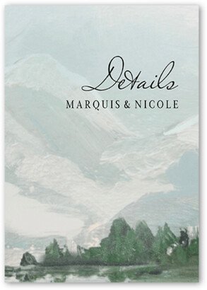 Enclosure Cards: Mountain Lake Wedding Enclosure Card, White, Matte, Signature Smooth Cardstock, Square