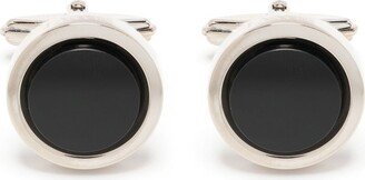 Round Engraved-Logo Cufflinks