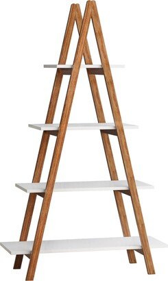 Simplie Fun Solid bamboo wood oxford A frame ladder display bookshelf