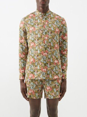 Julian Floral-print Linen Shirt