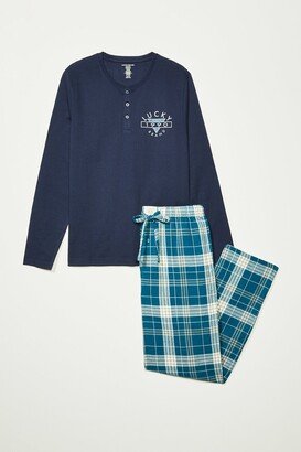 Mens Lucky 1990 Flannel Sleep Gift Set